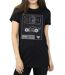 Disney - T-shirt CARS LIGHTNING MCQUEEN BLUEPRINT - Femme (Noir) - UTBI16072-3
