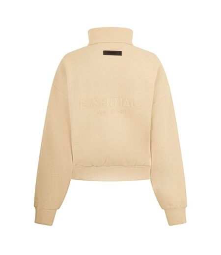 Womens/ladies Full Zip Fleece Jacket Sand Fear Of God Essentials