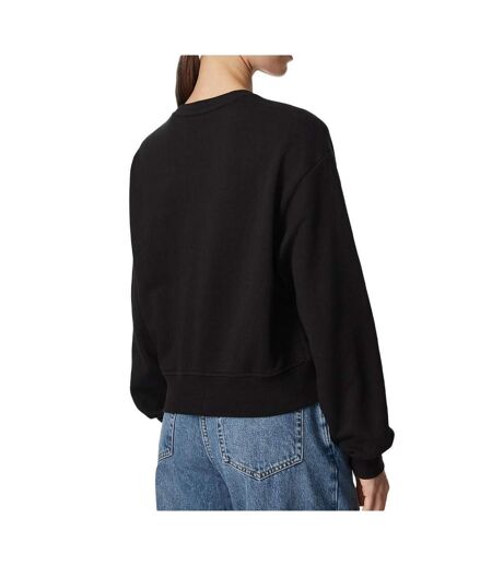 Sweat noir femme calvin klein jeans ls cropped