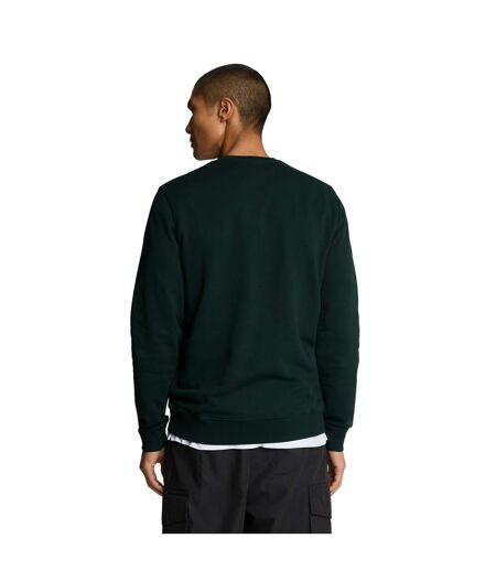 Mens crew neck long-sleeved sweatshirt dark green Lyle & Scott