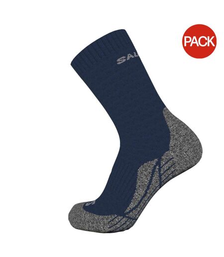 Lot De 2  Chaussettes Pour Bottes Ultra Access Adulte Bleu Marine Gris Salomon