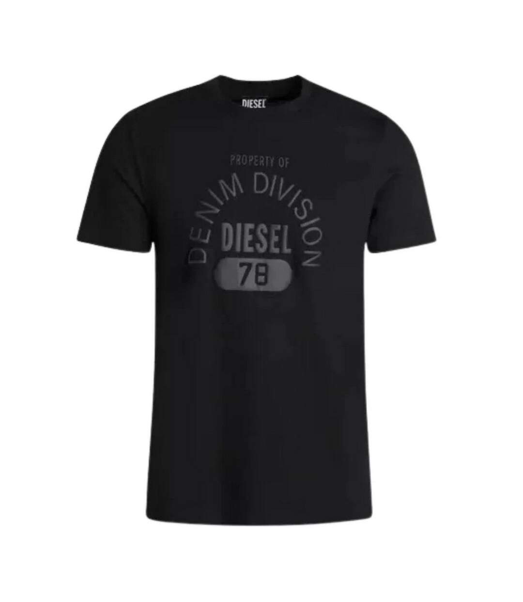 T-shirt Motif/style Logo Property Of Denim Division Adulte Noir Diesel-2