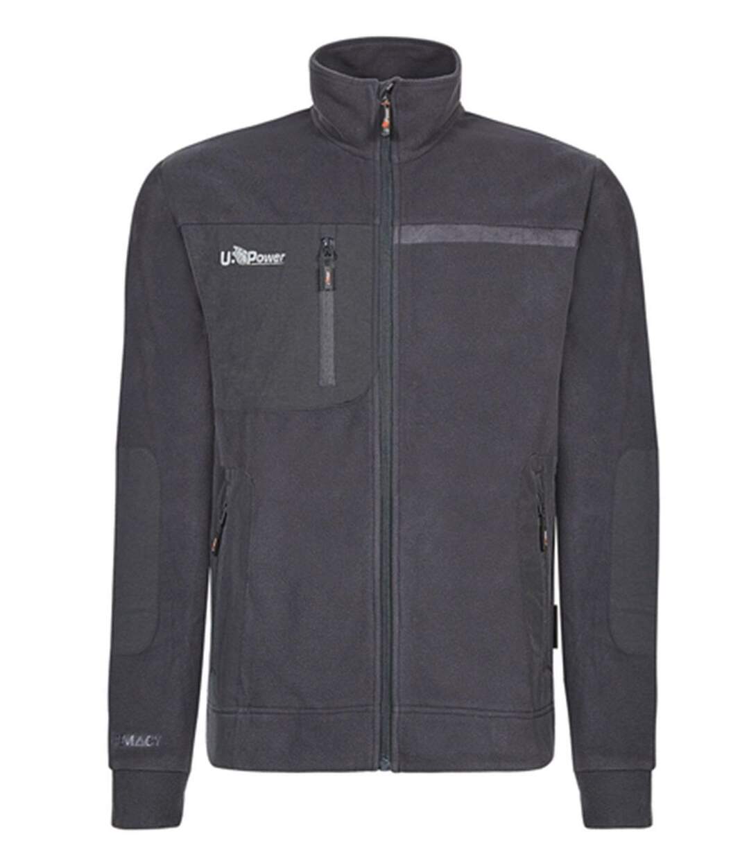 Veste de travail zippée micropolaire pour homme - UPFU225 - gris asphalte-2