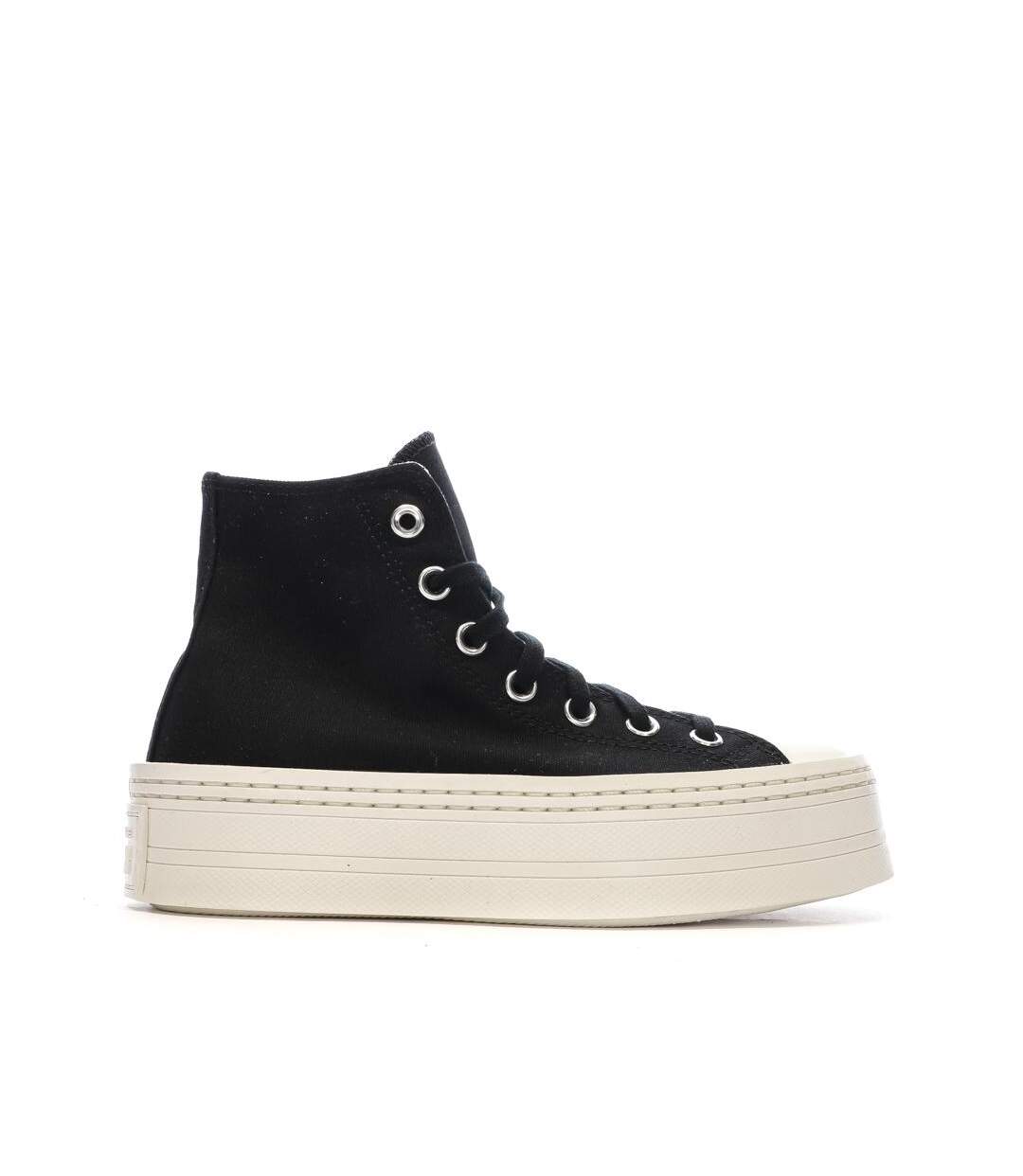Baskets noires femme converse all star modern lift platform-2