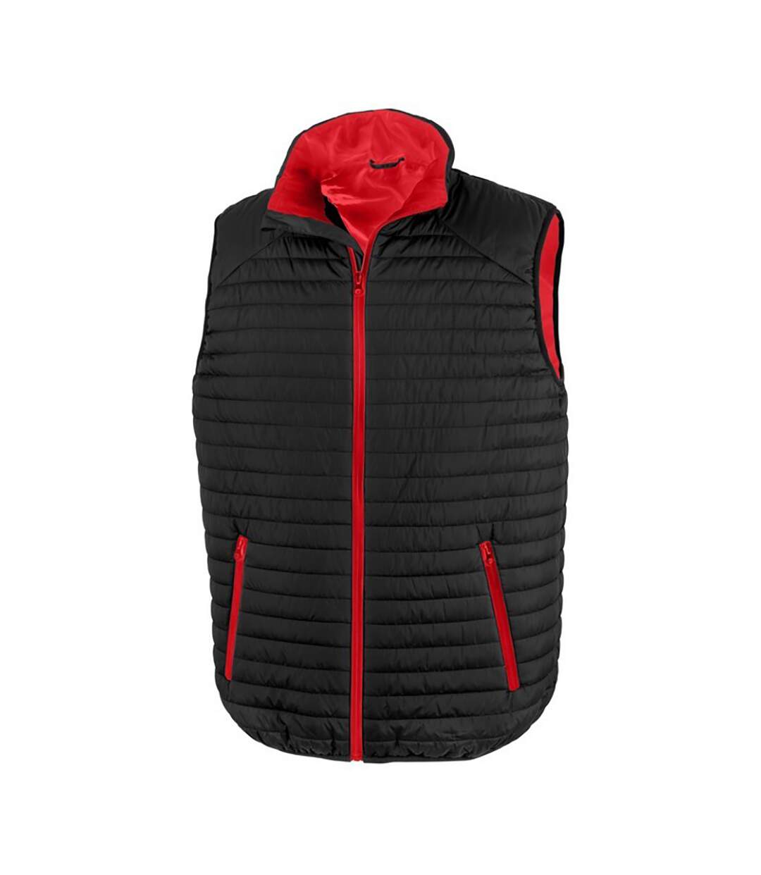 Unisex adult gilet black/red Result-1