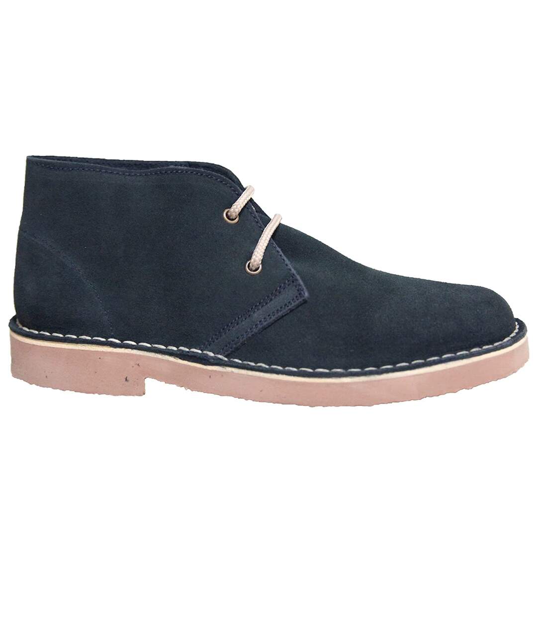 Bottines en cuir homme bleu marine Roamers-2