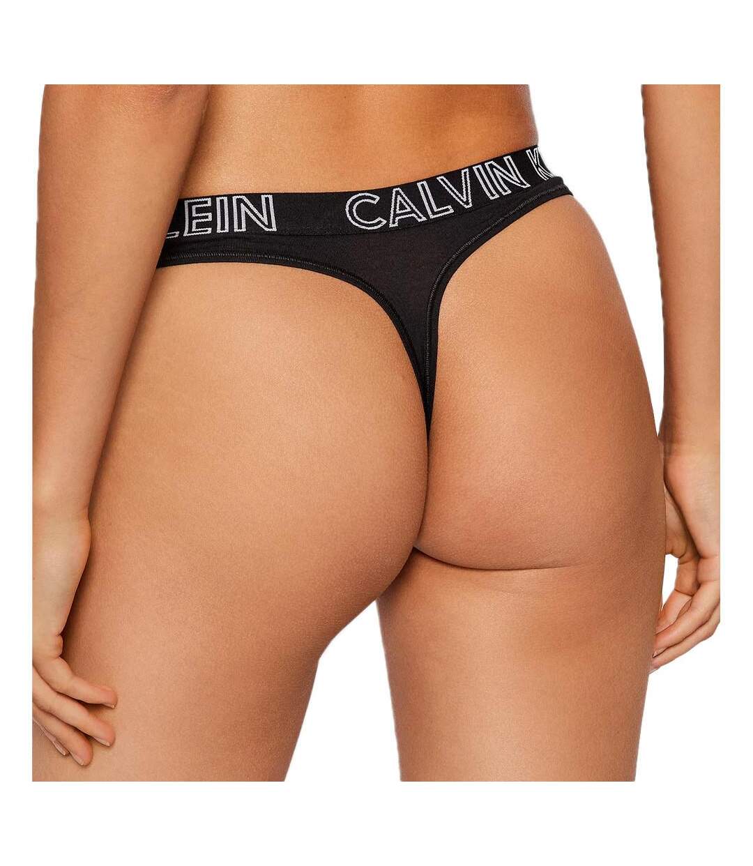 String Noir Femme Calvin Klein Jeans Thong - L-2