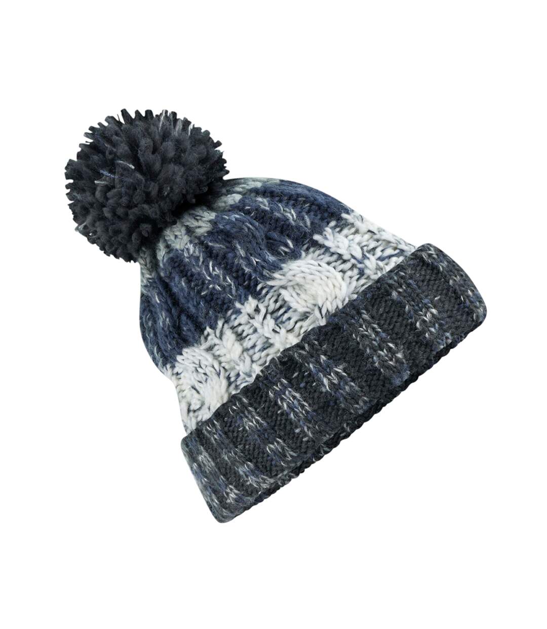 Bonnet Corkscrew Bleu Sombre Blanc Beechfield-2