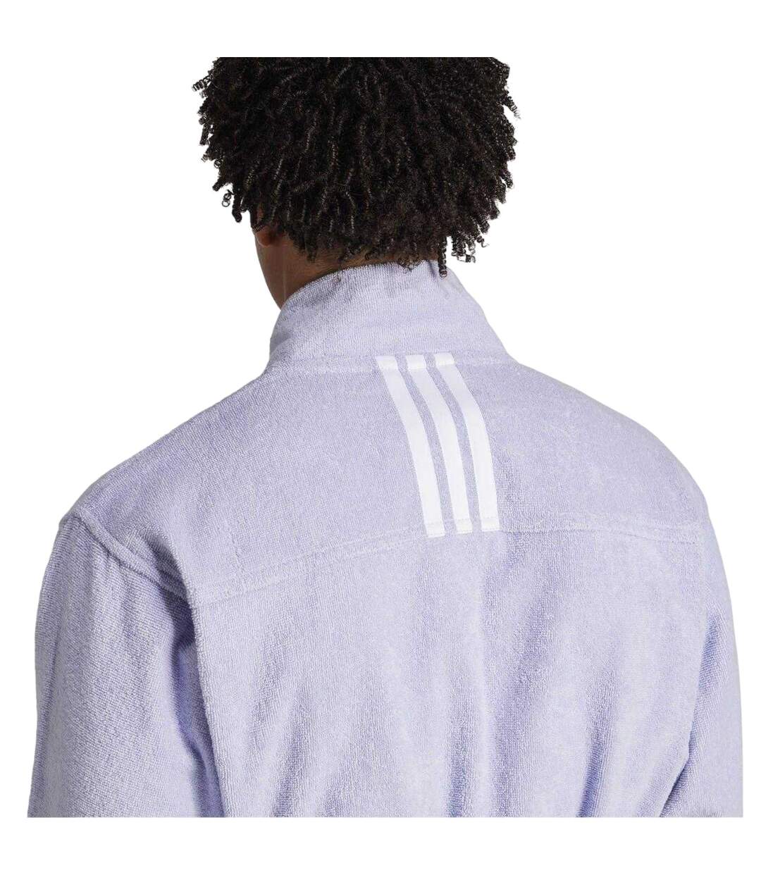 Peignoir Manches Longues Motif/style Logo Brodé Homme Lilas Adidas-4