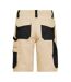 Short À Poches Strong Adulte Beige Gris Noir James And Nicholson-2
