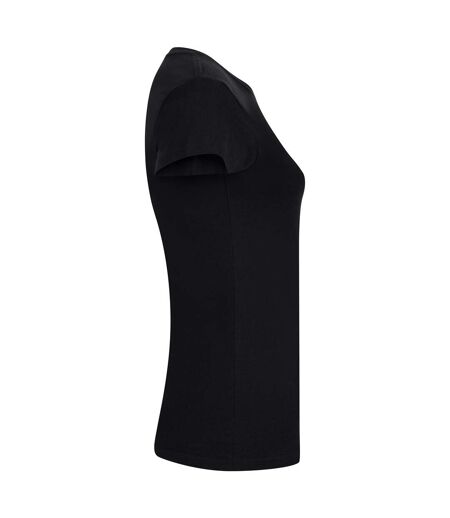 Womens/ladies T-shirt Black Casual Classic