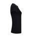 Womens/ladies T-shirt Black Casual Classic-4