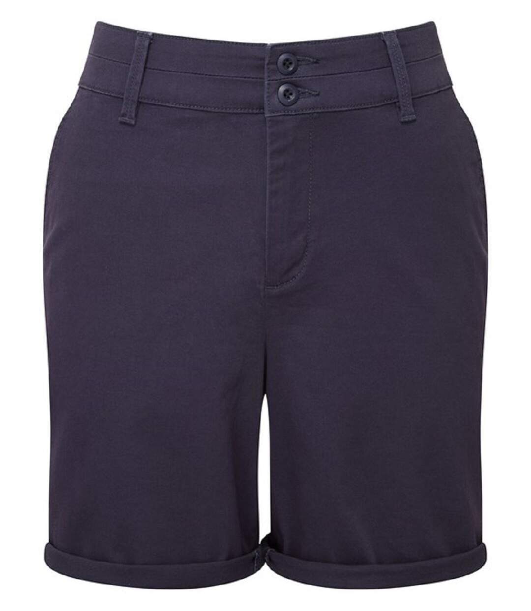 Short en coton pour femme - AQ068 - bleu marine-1