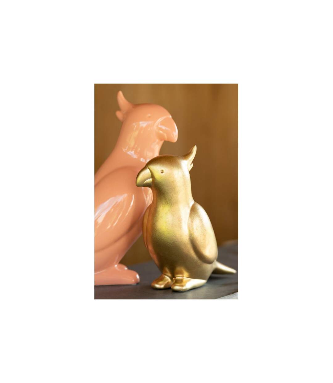 Statuette Déco Perroquet 31cm Pêche-4