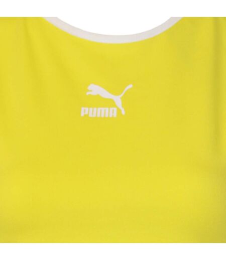 Puma Womens/Ladies Classics Cropped Tank (Blazing Yellow)