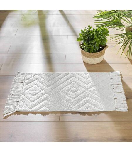 Tapis Déco à Franges Nara 50x80cm Naturel