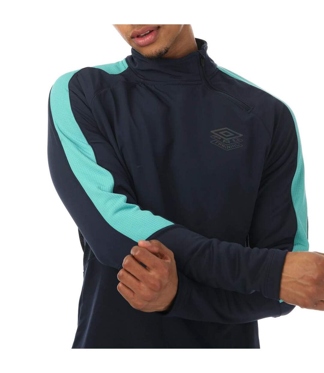 Mens Pro Training Hybrid Drill Top Navy Umbro-4