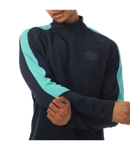Mens Pro Training Hybrid Drill Top Navy Umbro