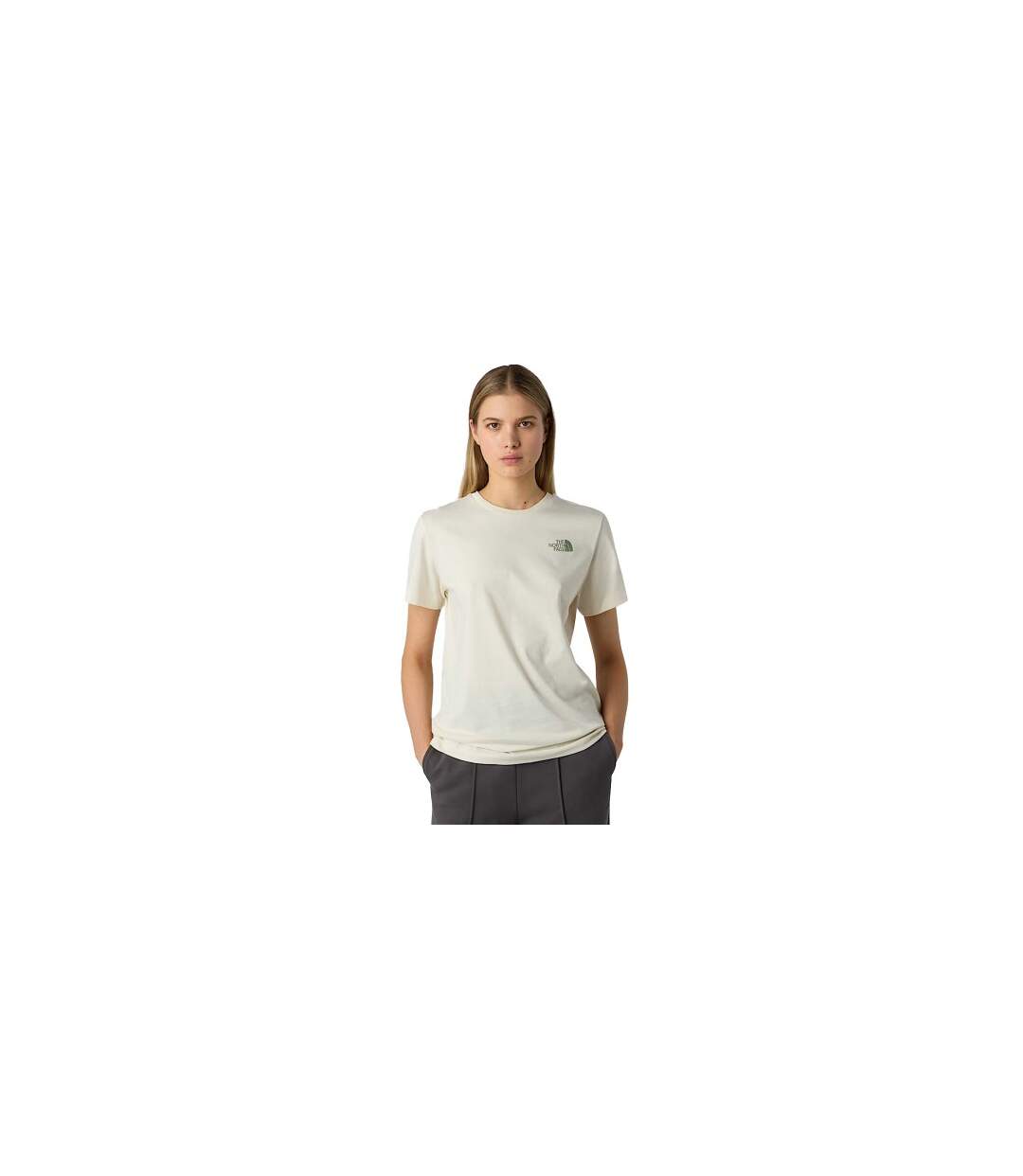 T-shirt Never Stop Exploring Femme Blanc Gris Ardoise The North Face-1
