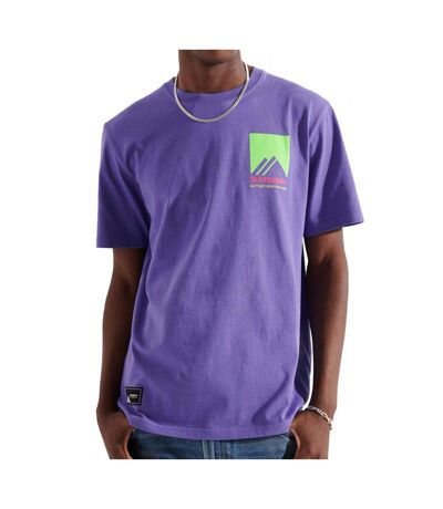 T-shirt Violet Homme Superdry Mountain Sport Nrg