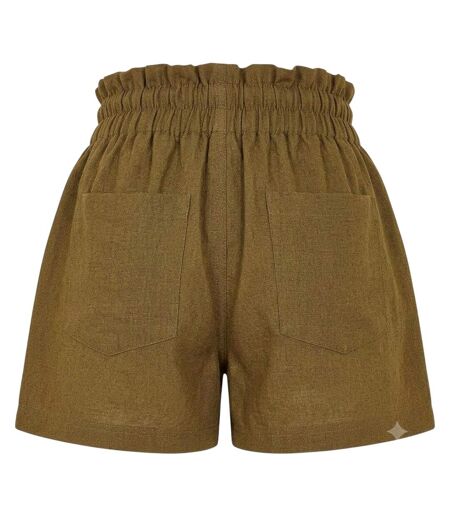 Short Motif/style Paper Bag Wippie Femme Vert Kaki Threadbare