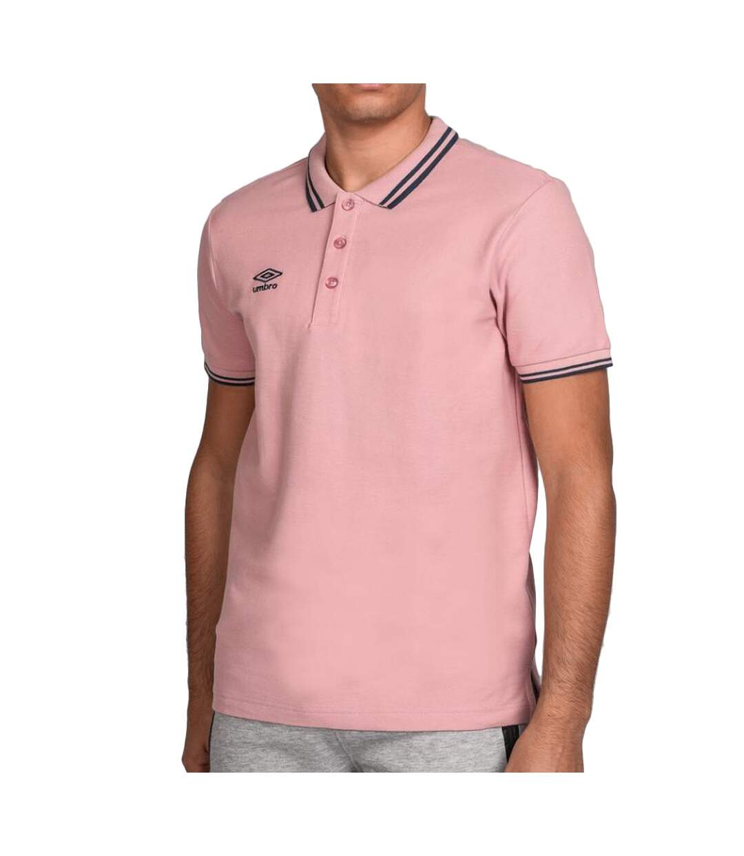 Polo Rose Homme Umbro Net