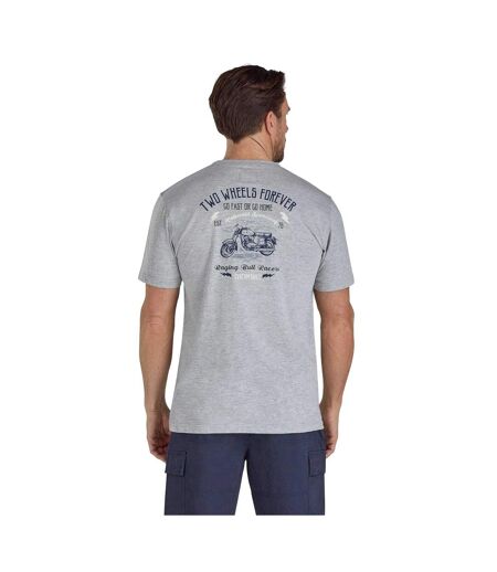 T-shirt Go Fast Or Go Home Homme Gris Chiné Raging Bull