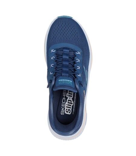 Womens/ladies Go Run Elevate 2.0 Banyan Trainers Navy Teal Skechers