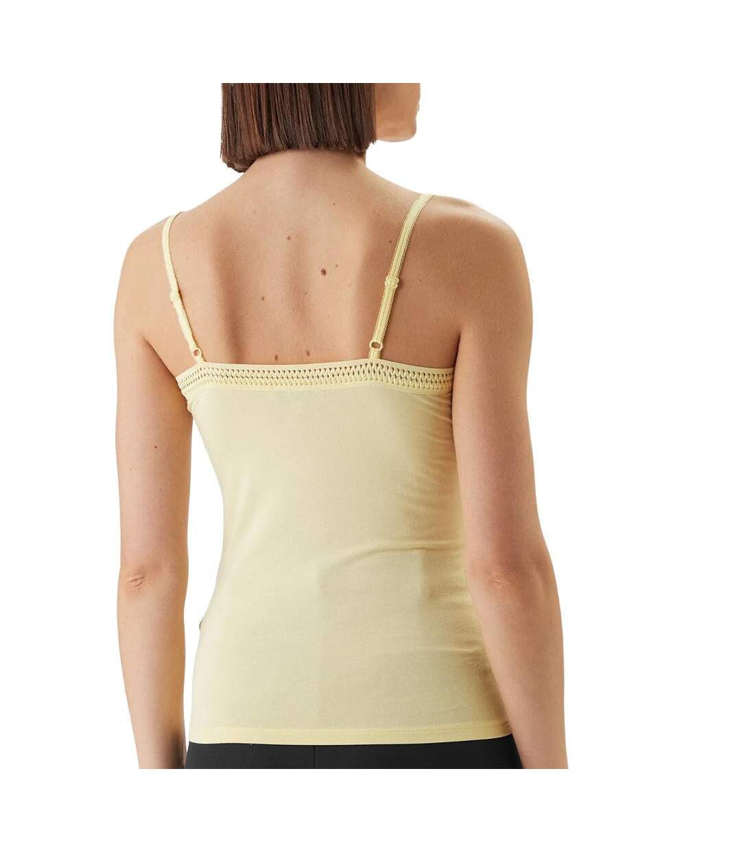 Débardeur jaune clair femme morgan barba-2