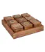 Jeu Morpion Déco Bois d'Acacia 23cm Marron-1