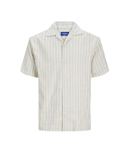Chemise rayure écru/beige homme jack & jones stripe resort