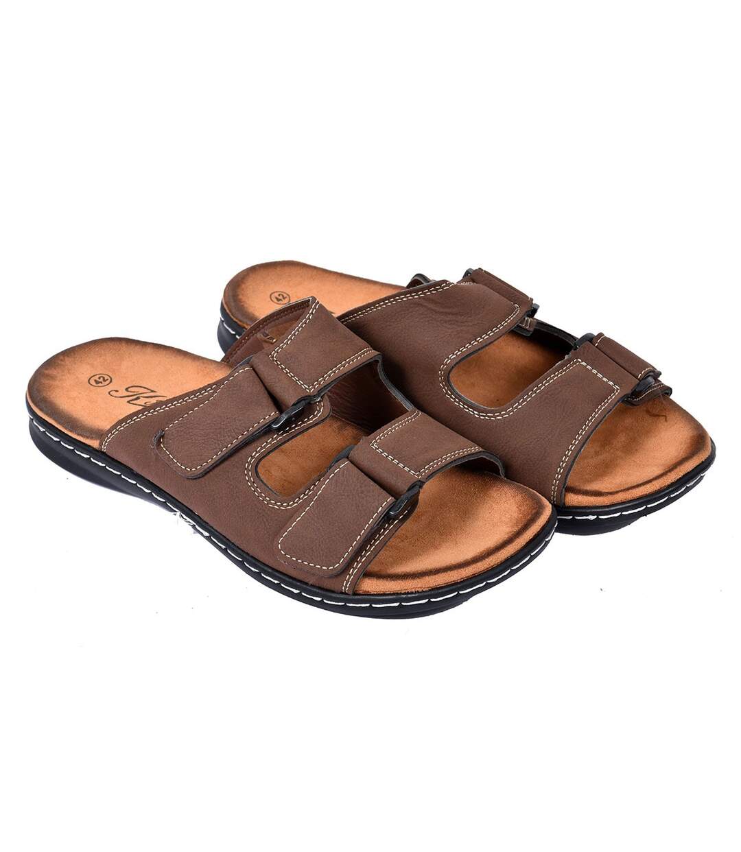 Sandales PREMIUM ouvertes SU2572 MARRON