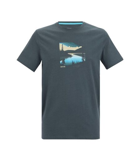 T-shirt Motif/style Graphique Breezed Homme Orage Foncé Regatta