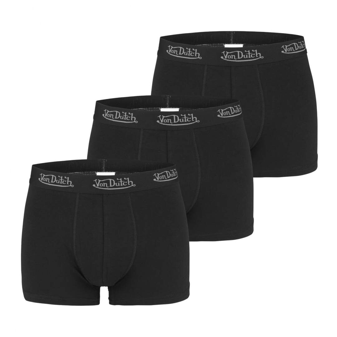 Lot de 3 boxers Noirs Homme en Coton Vondutch-1