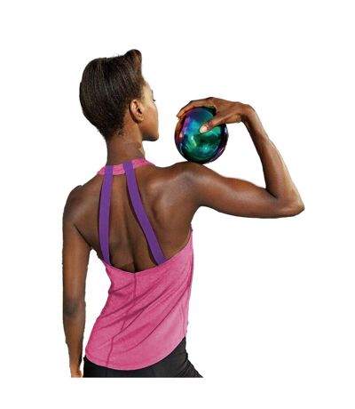 Tri Dri Womens/Ladies Double Strap Back Sleeveless Vest (Lightning Pink Melange) - UTRW6238