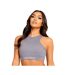 Womens/ladies Racerback Gym Sports Bra Grey Missy Empire-2