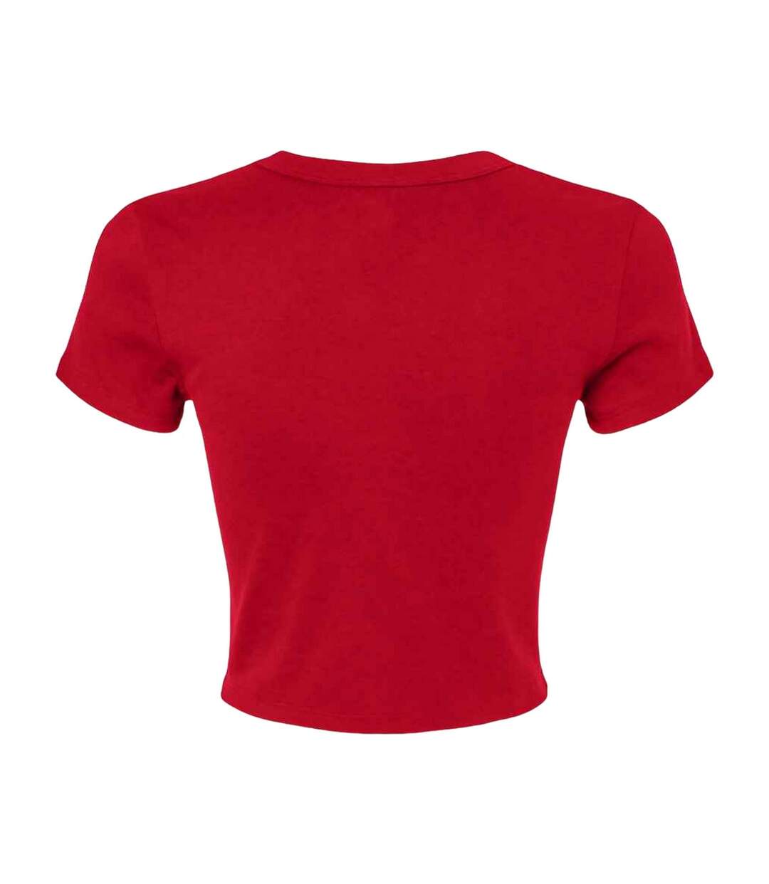 Haut court femme rouge uni Bella + Canvas-2