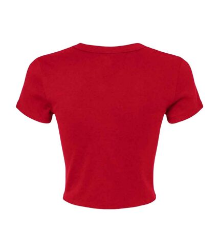 Haut court femme rouge uni Bella + Canvas