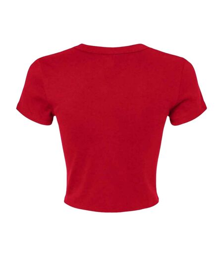 Haut court femme rouge uni Bella + Canvas