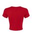 Haut court femme rouge uni Bella + Canvas