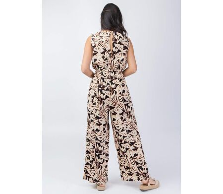 Combi Pantalon femme ethnique MELANY jambes larges Coton Du Monde