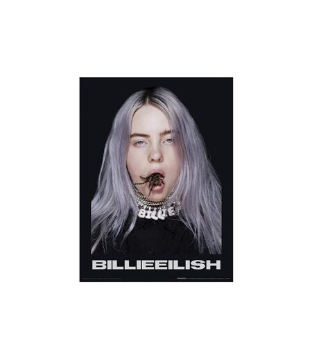 Billie Eilish Spider Poster (Black) (40cm x 30cm)