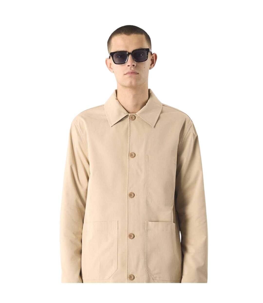 Surchemise Motif/style À Motifs Homme Beige Pretty Green-4