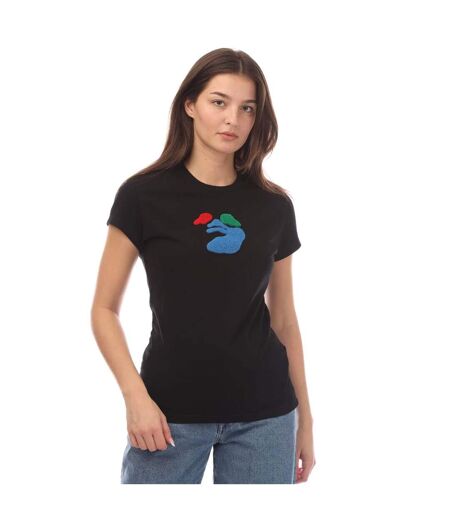 T-shirt medium face femme noir Off White