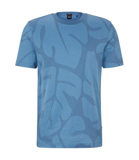 T-shirt Motif/style Imprimé Feuille Thompson Homme Bleu Clair Boss