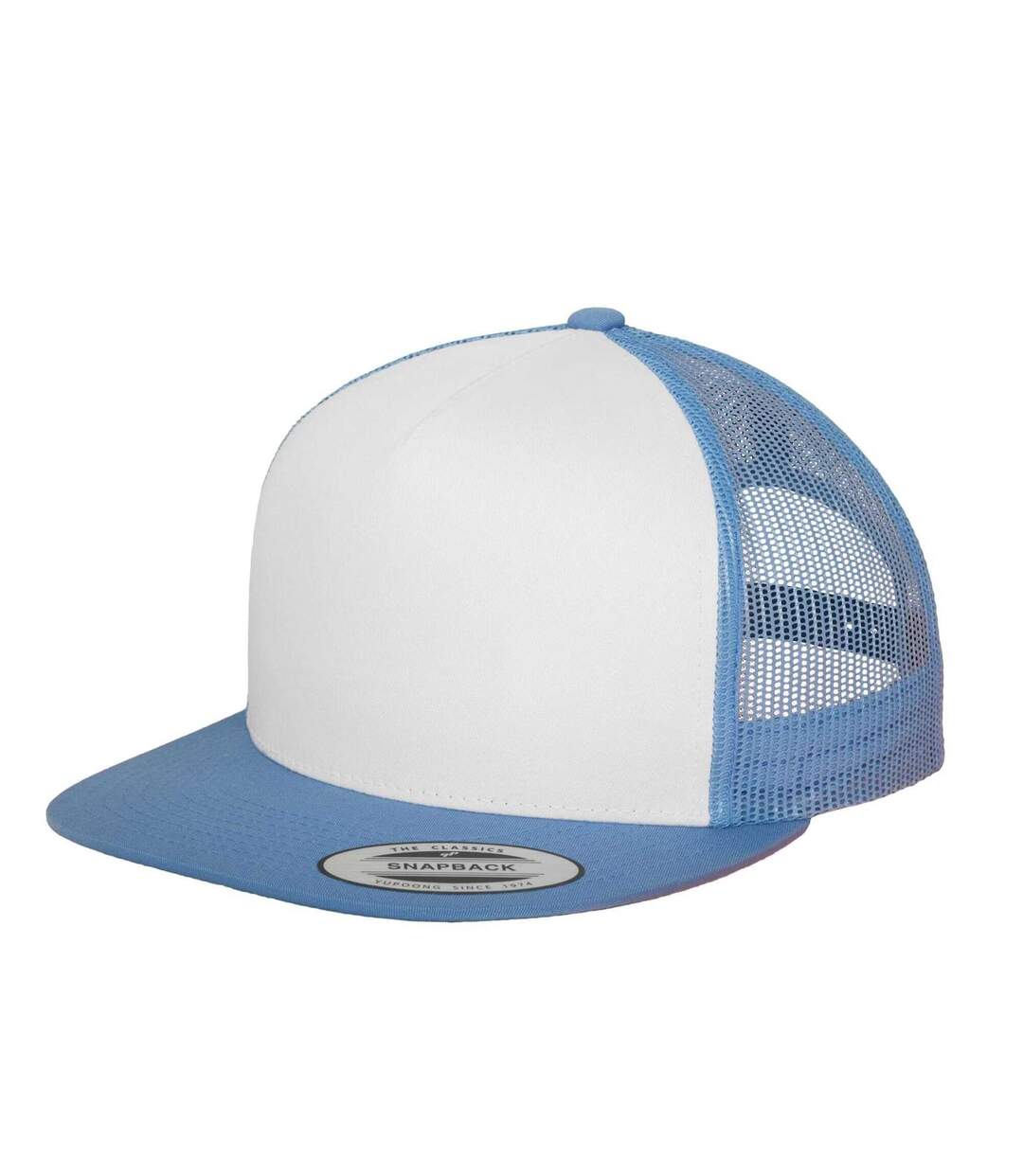 Casquette Trucker Motif/style Uni Classic Adulte Bleu Blanc Flexfit-1