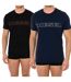 Pack-2 men's short-sleeved round neck T-shirt A02117-0DARX-1