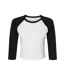 T-shirt court femme blanc / noir Bella + Canvas