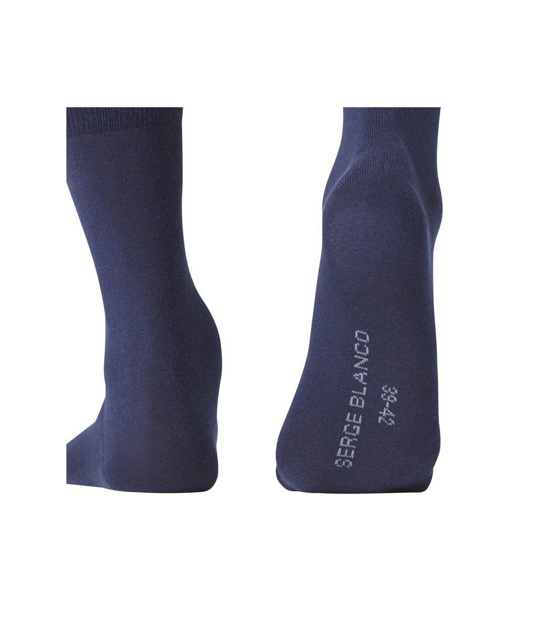 Lot de 6 Paires de Chaussettes de ville coton homme Serge Blanco-5