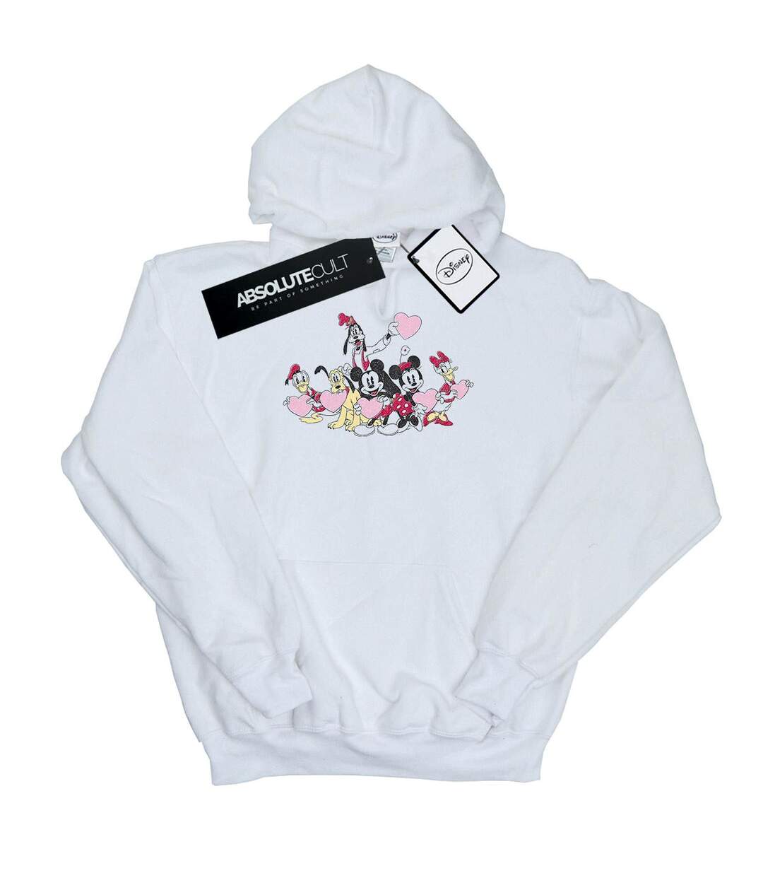 Disney - Sweat à capuche MICKEY MOUSE LOVE FRIENDS - Femme (Blanc) - UTBI11149-1